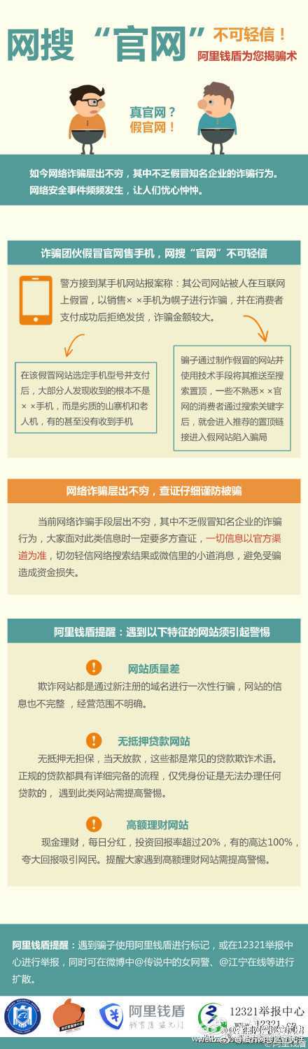 小心被骗！网络中搜到的“官网”并非全部可信