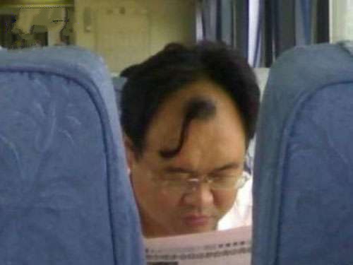 搞笑图片:你的发型真个性