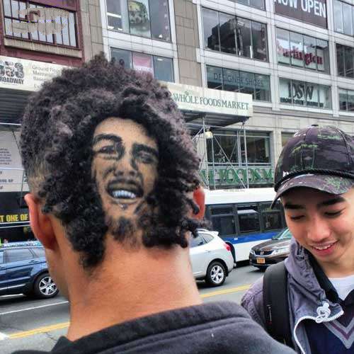 搞笑图片:街头看到的一路人发型