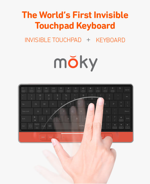 Moky带有隐形触摸键盘功能的实体键盘介绍 三联