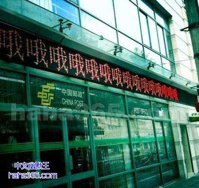 搞笑图片:这个邮局激动什么呀？