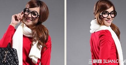 春节必备戴眼镜女生发型设计          三联