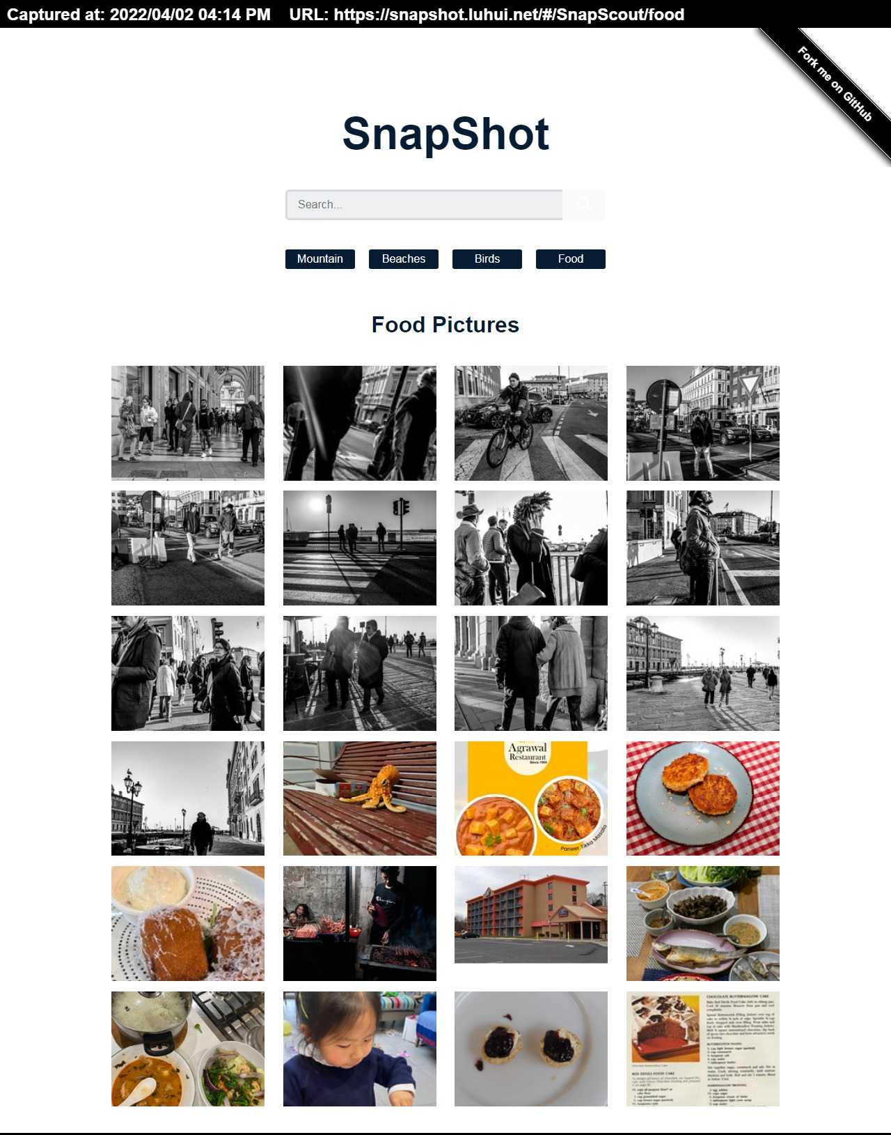 Yog9/SnapShot使用 React Hooks、Context API 和 React Router 创建的 Gallery