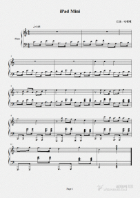 iPad Mini 广告插曲曲谱