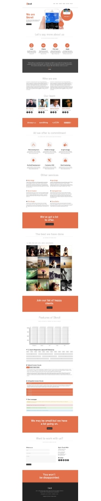 2014年172套html5（172款008Skroll - Unique Responsive HTML5 Theme on Bootstrap