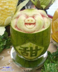 这西瓜，不仅甜而且喜感十足