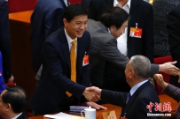 何厚铧与李彦宏握手（图）