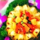 菠萝红虾球的做法