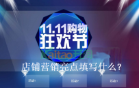 淘宝双11店铺营销亮点填写什么