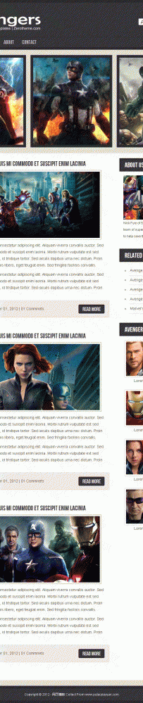 2014年172套html5+html模板免费大放送asp300 576292014年（172款）776zAvengers Free Html5 Respons