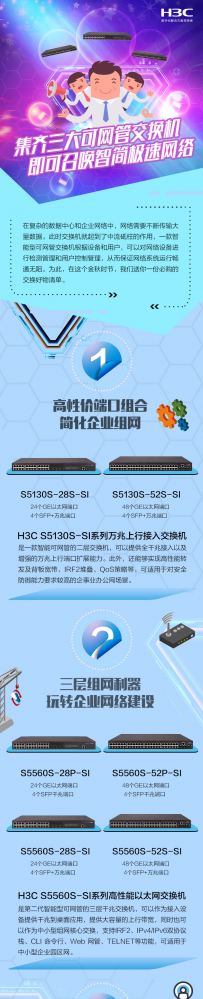 集齐三大可网管交换机 即可召唤智简极速网络