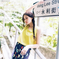 小清新无袖T恤衫搭配图片
