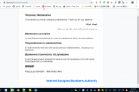 偶遇ICANN网站正在进行临时维护