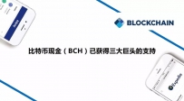 比特币现金（BCH）已获得三大巨头的支持