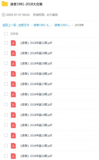 《读者》杂志38年合集 读者1981-2018大合集