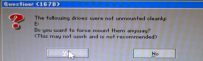 Thefollowing drives were not unmounted cleanly报错的解决方法