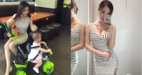 极品正妹竟是辣妈 网友：老公太性福