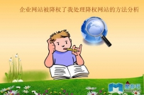 在处理网站降权的过程中我们要做到的三点