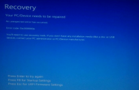 安装win10的时候报错提示recovery win10安装错误蓝屏怎么办！