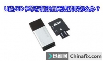 U盘等存储设备无法读取怎么办