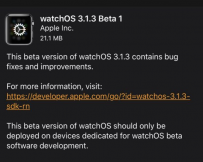watchOS3.1.3 Beta1更新了什么