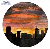 水彩城市剪影（8张）