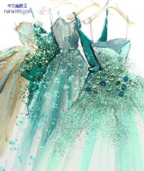 服装插画大师Katie Rodgers用指甲油手绘时装设计，美翻了！（9张） ...