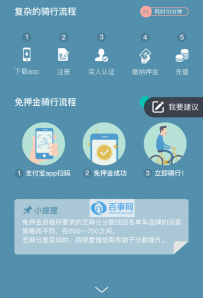 哪些共享单车支持免押金