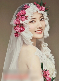 韩式婚纱照新娘发型