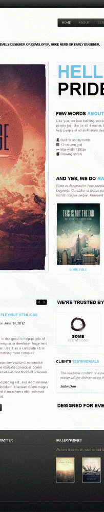 2014年172套html5+html模板免费大放送asp300 576292014年（172款）689PRIDE - Responsive HTML Temp