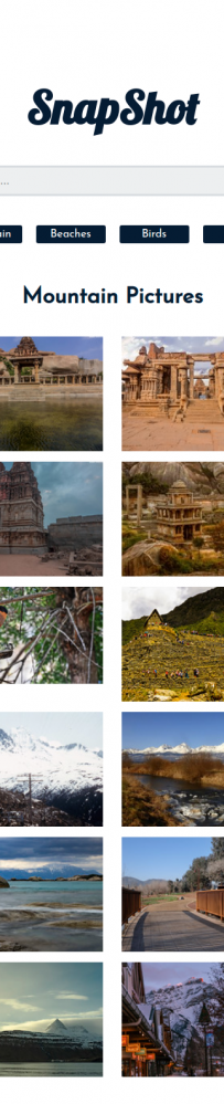 Yog9/SnapShot使用 React Hooks、Context API 和 React Router 创建的 Gallery