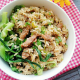 小白菜肉片炒饭