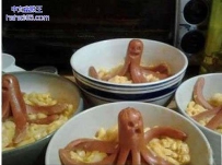点了一碗章鱼面，上来一看，在逗我。