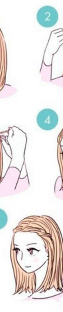 优雅中分刘海编发教程
