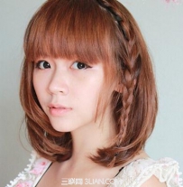 2015最新夏季女生齐肩发发型扎法