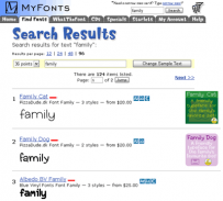 英文字体搜索引擎：MyFonts