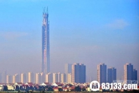 中国第一高楼117大厦封顶 仅次于迪拜