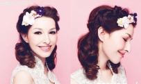 “花”样发型打造娇艳新娘
