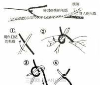 无线头毛围巾如何织
