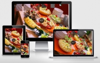 【32赞HTML5响应式系列之订餐模板】微官网美食订餐html5触屏响应式手机wap网站订餐模板下载