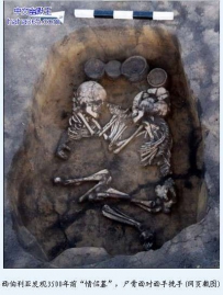 俄罗斯现3500年前“情侣墓”尸骨面对面手挽手