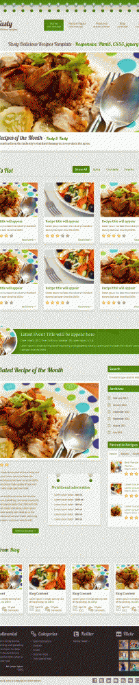 2014年172套html5+html模板免费大放送asp300 576292014年（172款）767Tasty - Recipes, Food Websit